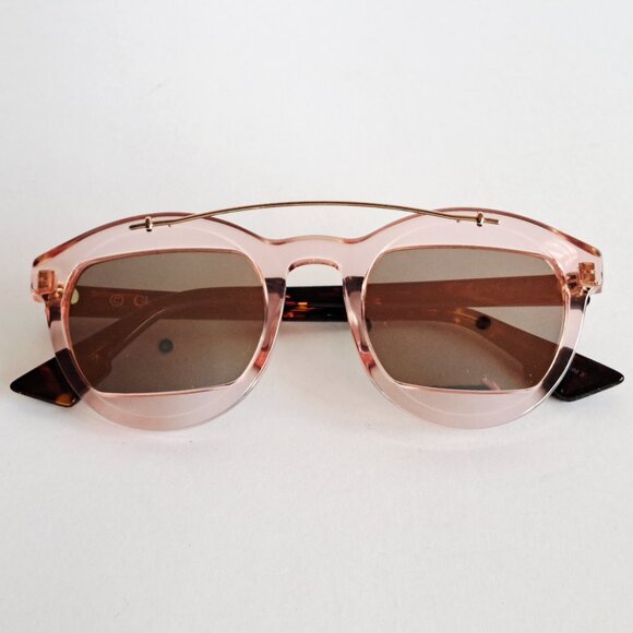 Christian Dior Mania 1 Sunglasses in rose gold and pink with brown lenses - Picture 2 of 16